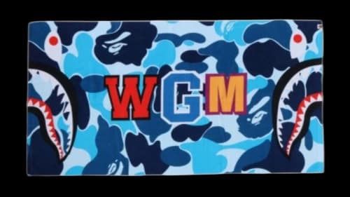BAPE ABC Camo Shark Beach Towel Blue