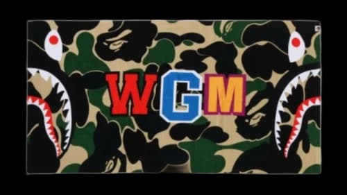 BAPE ABC Camo Shark Beach Towel Army Green