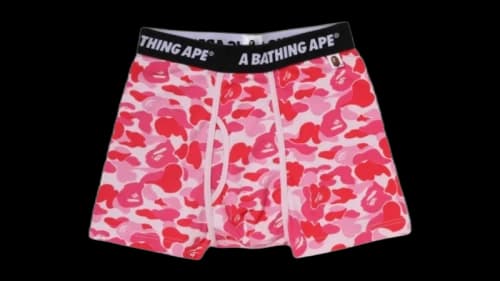 BAPE ABC Camo Trunks Mens Underwear Pink