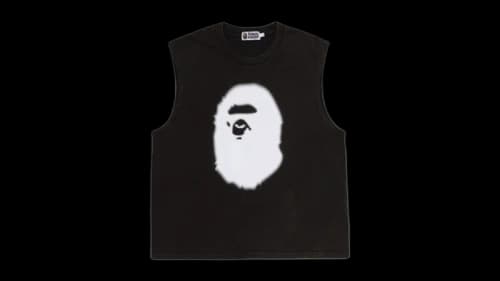 BAPE Heavy Wash Ape Head Cropped Fit Tank Top Black