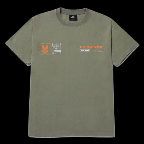 100 Thieves x Halo M19 SSM T-shirt Mil green