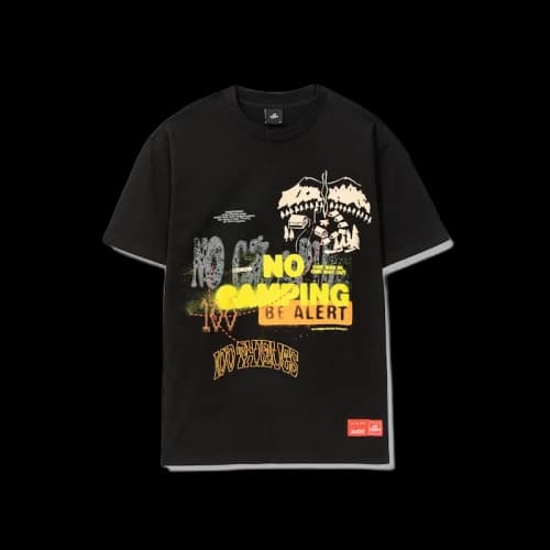 100 Thieves No Camping T-Shirt Black