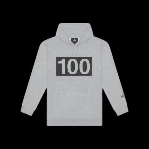 100 Thieves Numbers Hoodie Grey