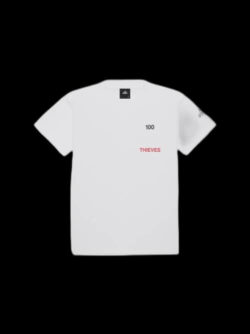 100 Thieves Numbers T-Shirt White