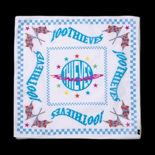 100 Thieves Racing Bandana White