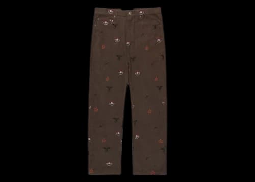 100 Thieves x Pokémon Charizard Corduroy Pants Brown