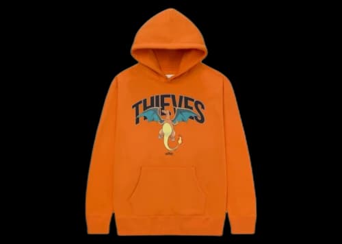 100 Thieves x Pokémon Charizard Hoodie Orange