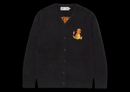 100 Thieves x Pokémon Charmander Cardigan Black