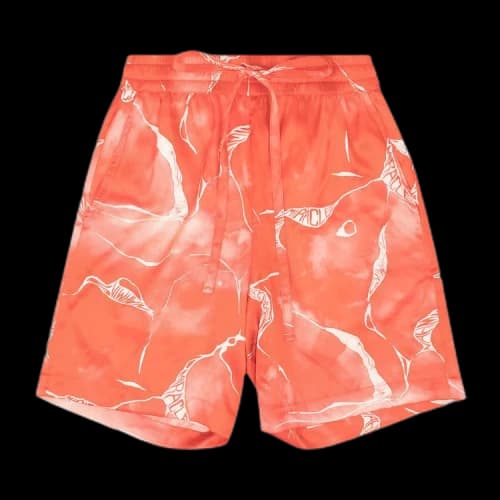 Nahmias Miracle Tie Dye Logo Silk Shorts 'Red'