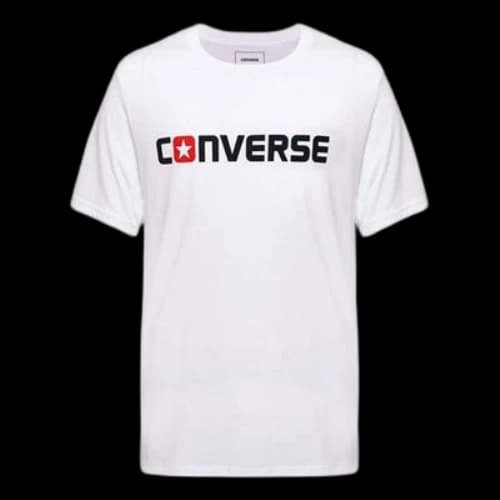 Converse Pure Cotton Alphabet Short Sleeve White