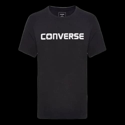 Converse Pure Cotton Alphabet Short Sleeve Black