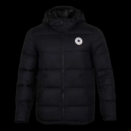 Converse Short Hooded Sports Down Warm Jacket 'Black'