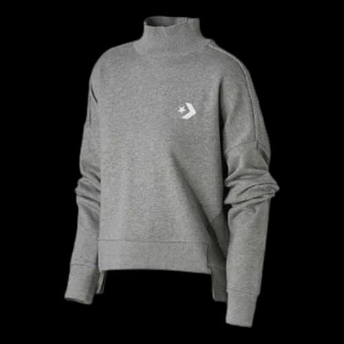 Converse Knit Mock Neck Sweatshirt 'Grey' (Women's)
