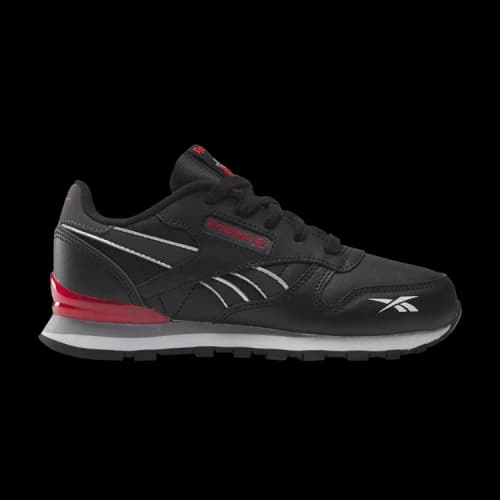 Reebok Classic Leather Step 'n' Flash Shoes Little Kid 'Black Vector Red'