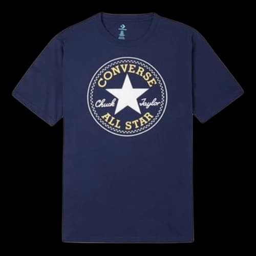 Converse All Star Classic Printing Sports Round Neck Short Sleeve Navy Blue