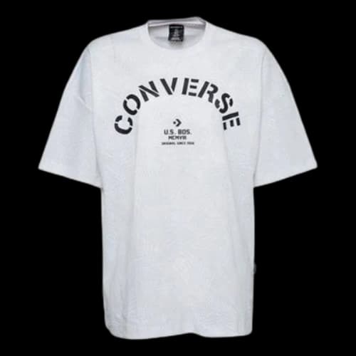 Converse Areca Palm Mesh Boxy T-Shirt 'White Black' (Women's)
