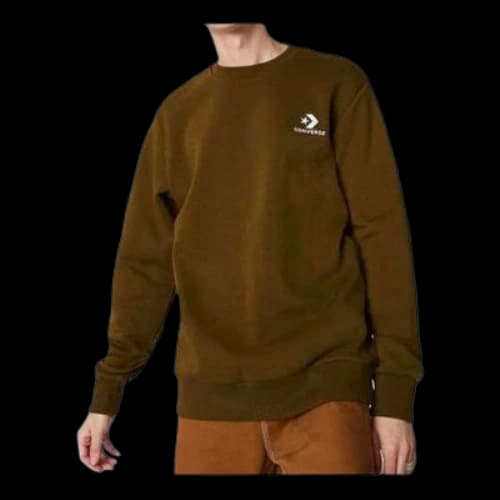 Converse Star Chevron EMB Crew Sweatshirt 'Olive Green'