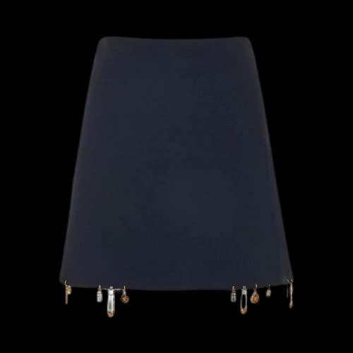 Versace Charm-Embellished Satin Mini Skirt 'Black'