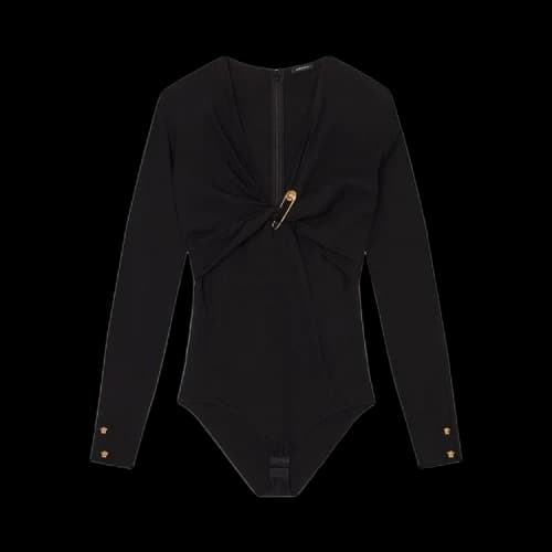 Versace Safety Pin Bodysuit 'Black'