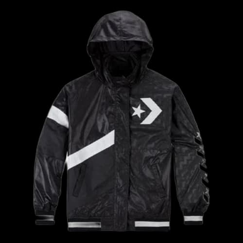 Converse Casual Sports Logo Hooded Jacket Black (Women's)