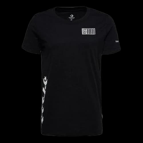 Converse VLTG Casual Sports Short Sleeve Black (Women's)