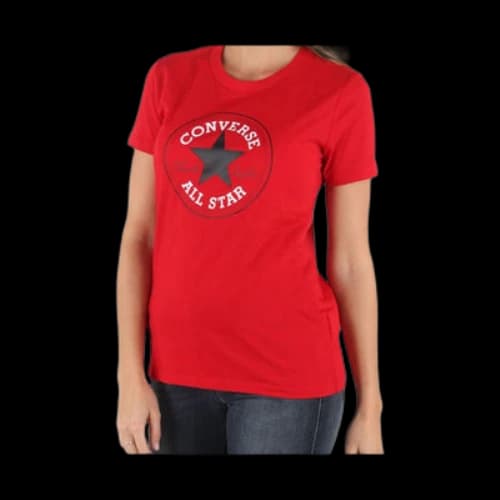 Converse All Star Round Neck Short Sleeve Red (Women's)