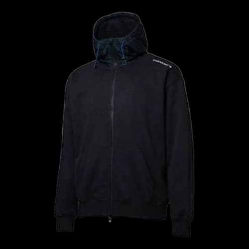 Converse Mixed Media FZ Hoodie Casual Sports hooded Cardigan Jacket Black