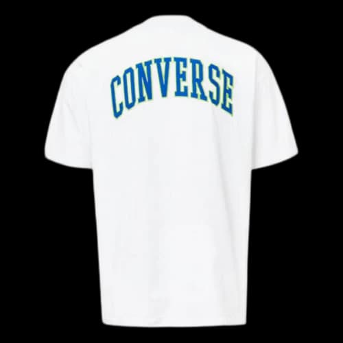Converse Logo Embroidered Sports Short Sleeve White