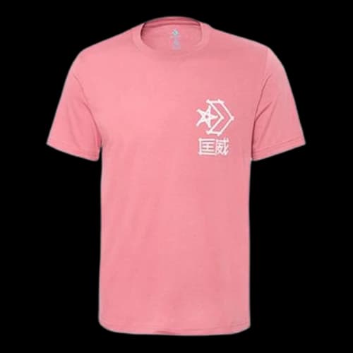 Converse Logo Printing Sports Short Sleeve Pink
