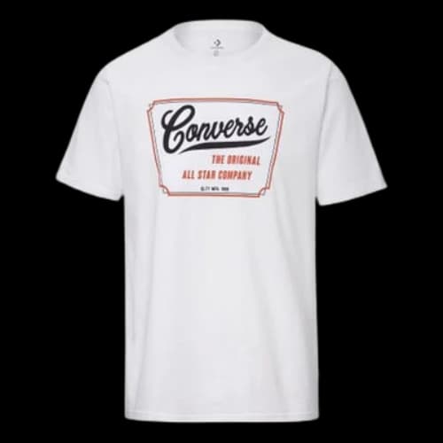 Converse Alphabet Pattern Printing Short Sleeve White