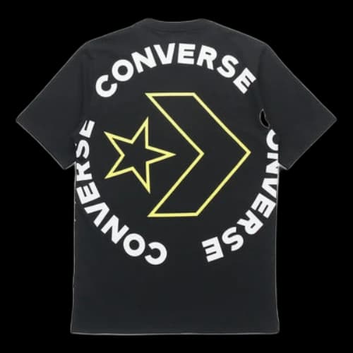 Converse Classic Logo Printing Short Sleeve Black