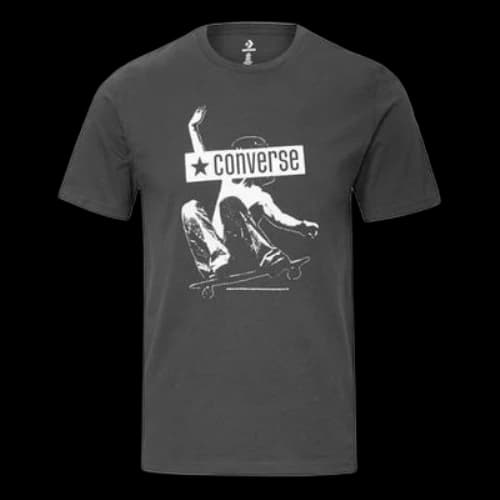 Converse All Star Skateboard Printing Short Sleeve Printing Black