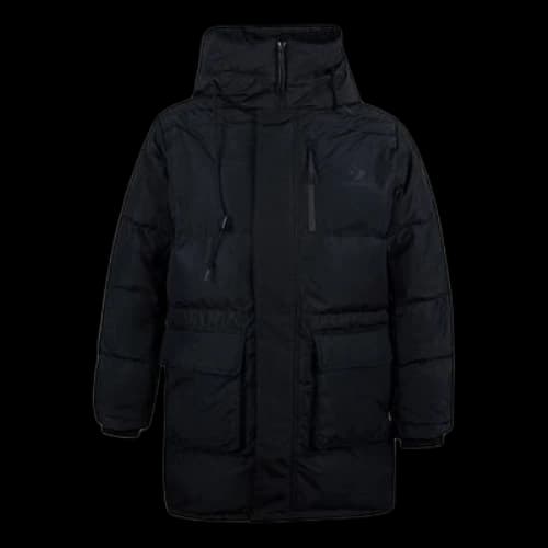 Converse Mid-Length Down Fill Puffer Jacket 'Black'