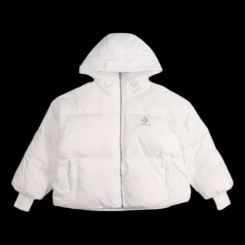 Converse Short Down Fill Puffer Hooded Jacket 'White' (Women's)