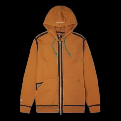 Converse UTILITY FULL ZIP Hoodie Asia Sizing 'Dark Soba Brown'