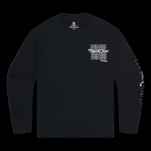 Converse Renew Thank You Long Sleeve Shirt 'Black'