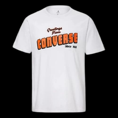 Converse Multi-Color Alphabet Printing Short Sleeve White