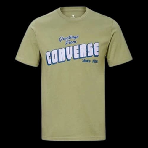 Converse Multi-Color Alphabet Printing T-Shirt 'Pistachio White'