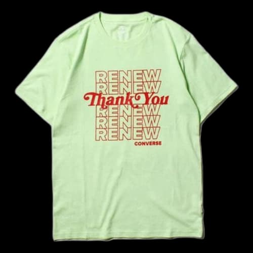 Converse Renew Alphabet Pattern Sports Short Sleeve Yellow