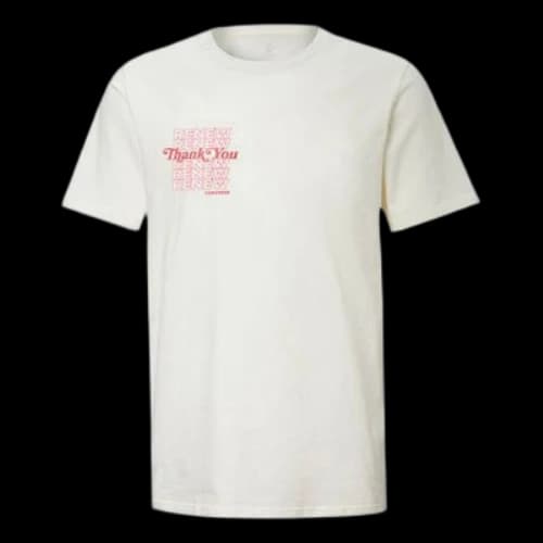 Converse Renew reversible Printing Short Sleeve Creamy White