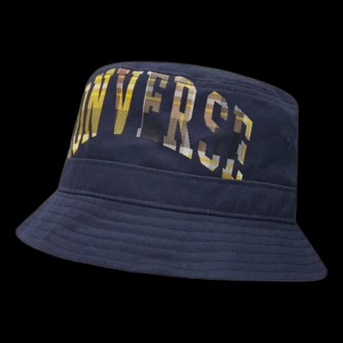 Converse Large Plaid Logo Bucket Hat 'Navy'
