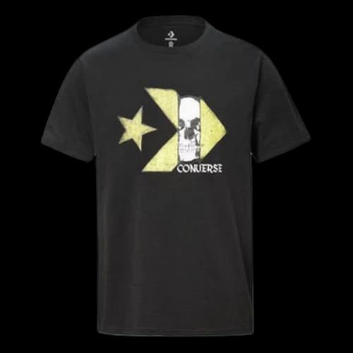 Converse Skeleton Logo Printing Short Sleeve Black