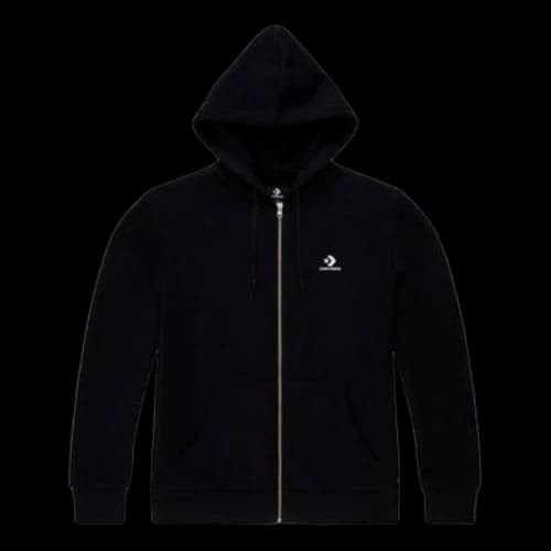 Converse Embroidered Star Chevron Full-Zip Hoodie 'Black'