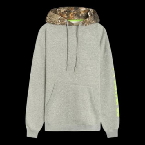Converse Contrast Printed Hoodie 'Grey'