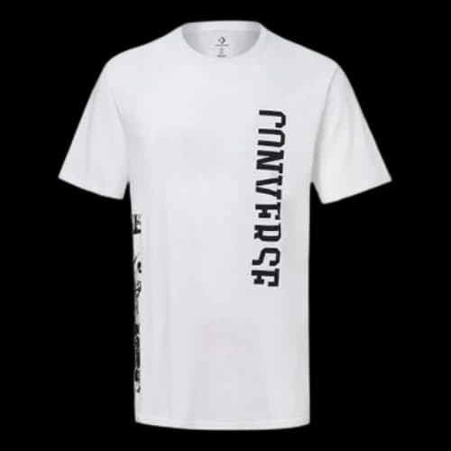 Converse Alphabet Printing Sports Short Sleeve White