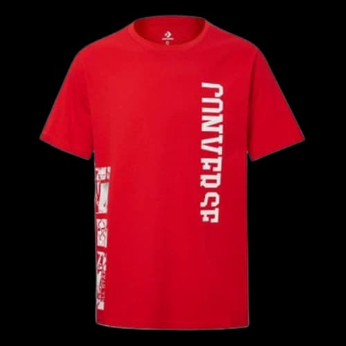 Converse Alphabet Printing Sports Short Sleeve Red