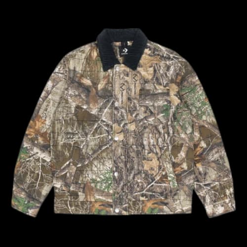 Converse Fleece Lined Stay Warm lapel Printing Jacket Camouflage