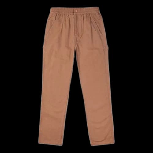 Converse Logo Solid Color Straight Casual Elastic Waistband Long Pants/Trousers Brown