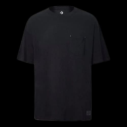 Converse Renew Solid Color Loose Pocket Short Sleeve Black