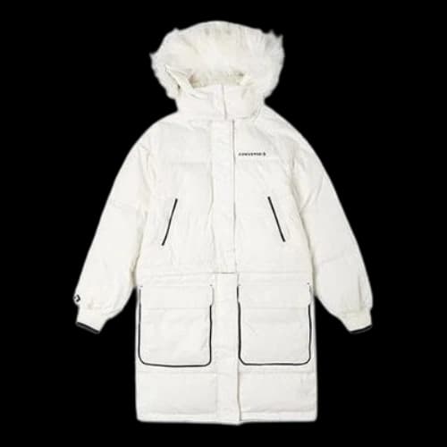 Converse Convertible Long Down Jacket 'White' (Women's)